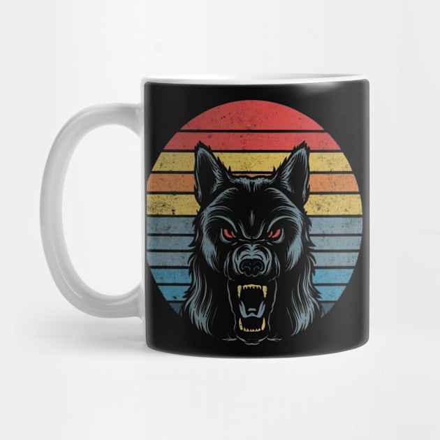 Werewolf Retro Art Design by Abeer Ahmad